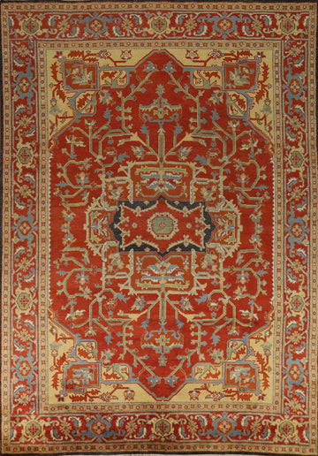 Handmade Wool Heriz Serapi Indian Area Rug 8x12