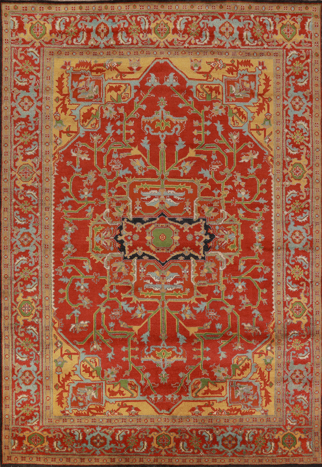 Handmade Heriz Serapi Indian Area Rug 9x12
