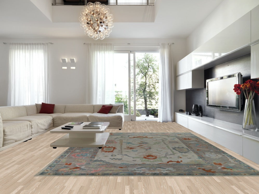 Handmade Wool Oushak Indian Large Rug 12x15