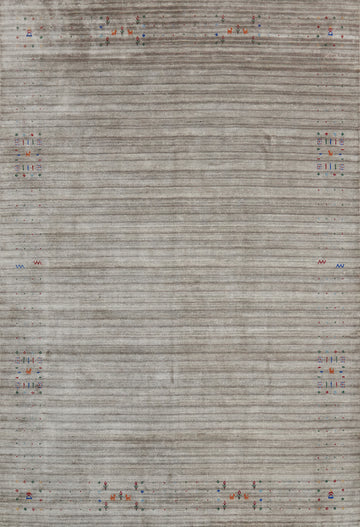 Striped Wool Gabbeh Indian Area Rug 9x12