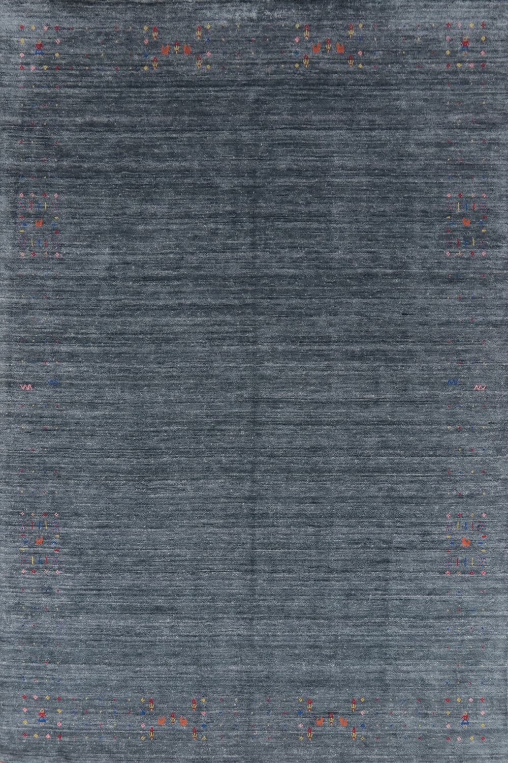 Slate Wool Gabbeh Indian Area Rug 9x12