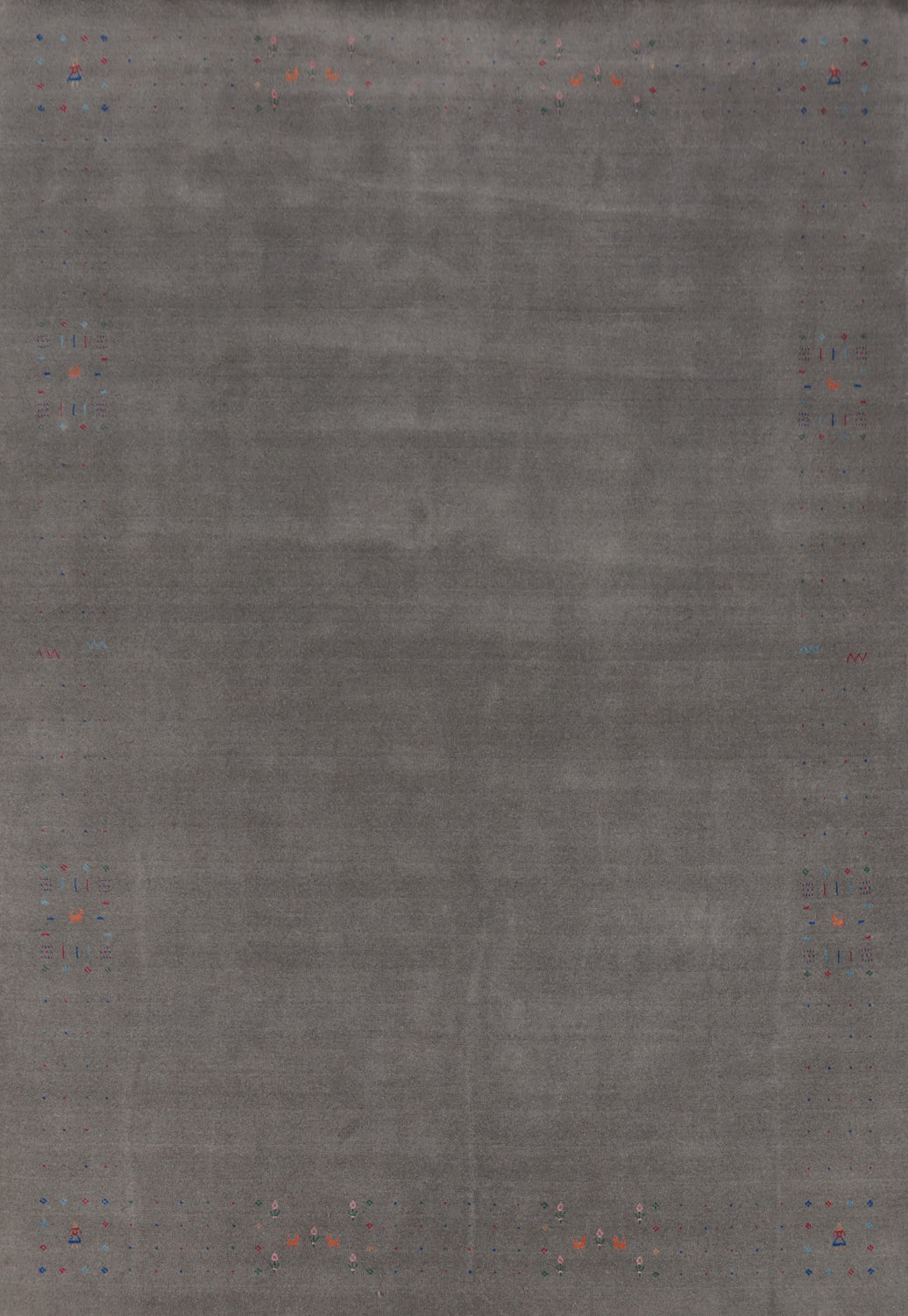 Handmade Gray Gabbeh Indian Area Rug 9x12