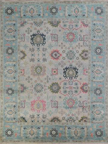 Handmade Floral Oushak Indian Area Rug 8x10