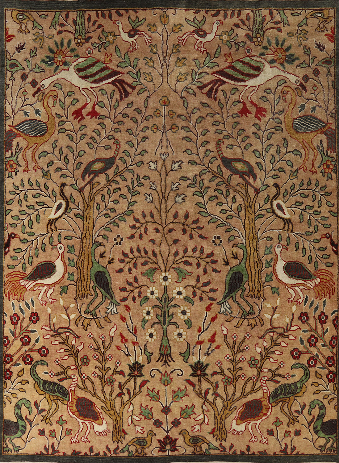 Animals Design Wool Ziegler Area Rug 8x10