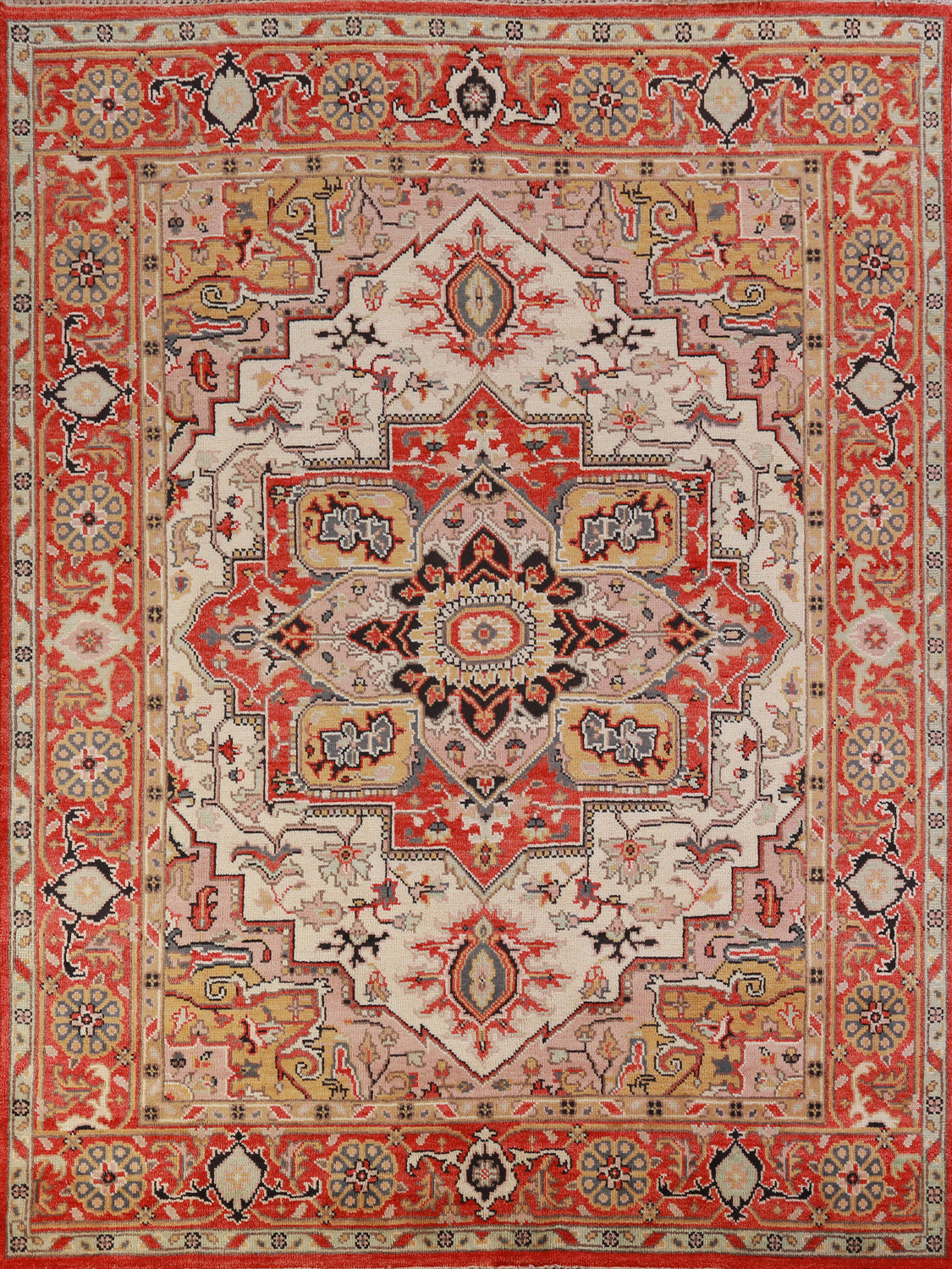 Wool Geometric Heriz Serapi Oriental Area Rug 8x10
