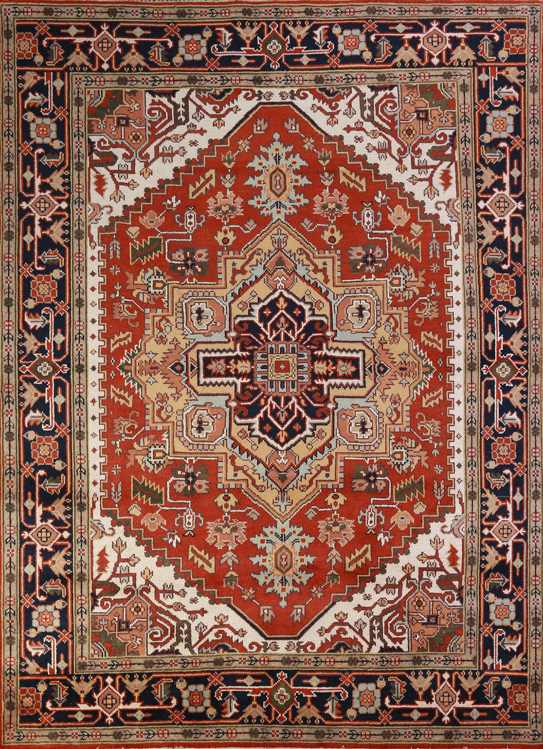 Geometric Heriz Serapi Oriental Area Rug 8x10