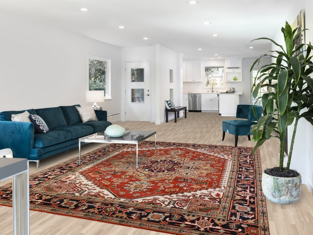 Geometric Heriz Serapi Oriental Area Rug 8x10