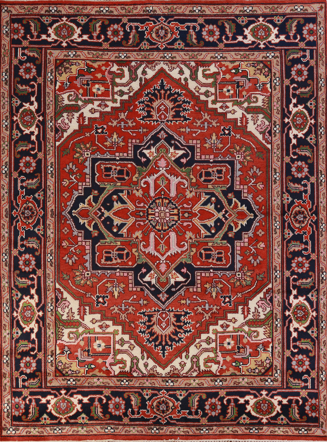 Geometric Heriz Serapi Oriental Area Rug 8x10
