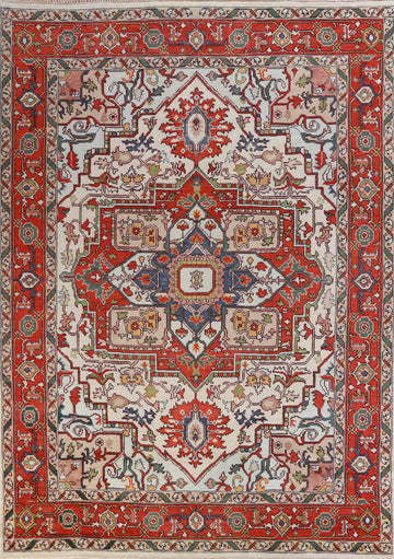 Handmade Wool Heriz Serapi Oriental Area Rug 9x12