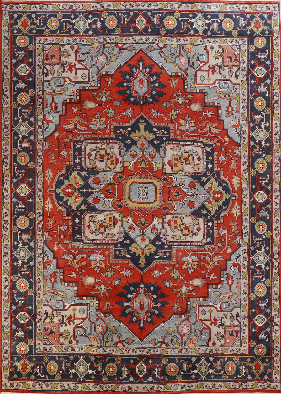 Geometric Wool Heriz Serapi Oriental Area Rug 9x12