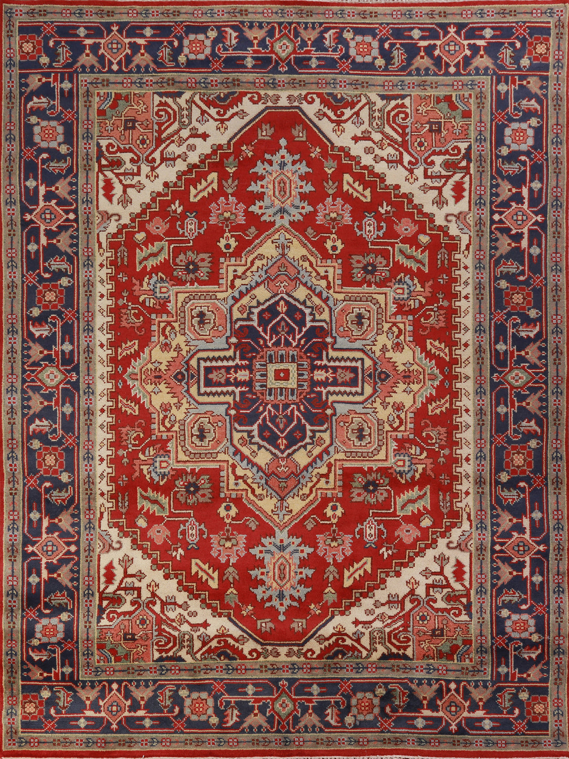 Wool Geometric Heriz Serapi Oriental Area Rug 8x10