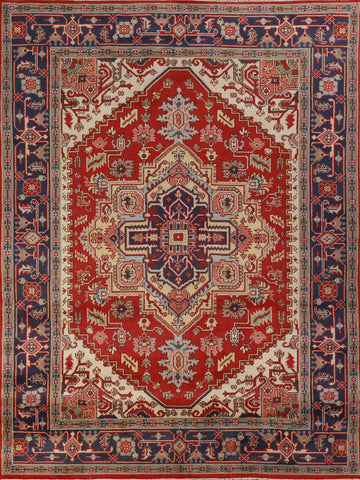 Wool Geometric Heriz Serapi Oriental Area Rug 8x10