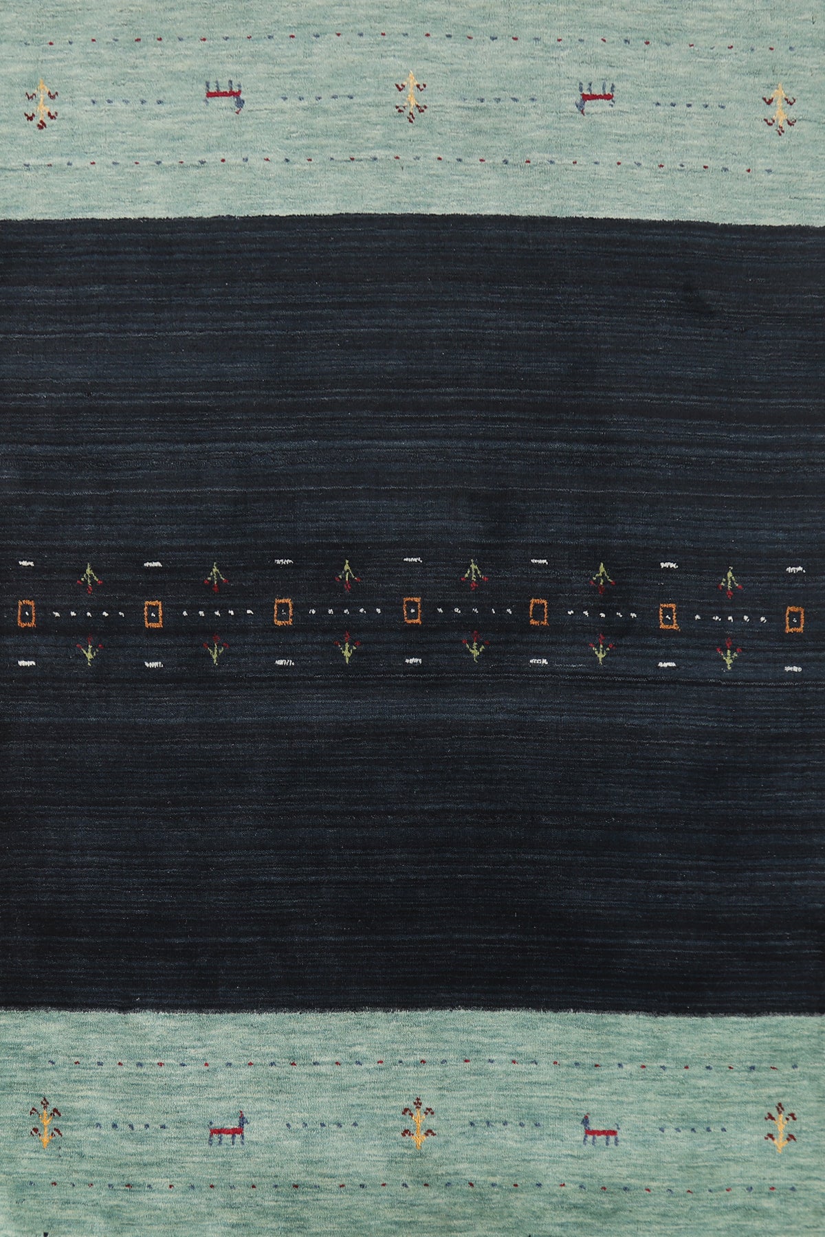 Navy Blue Handmade Gabbeh Oriental Rug 4x6