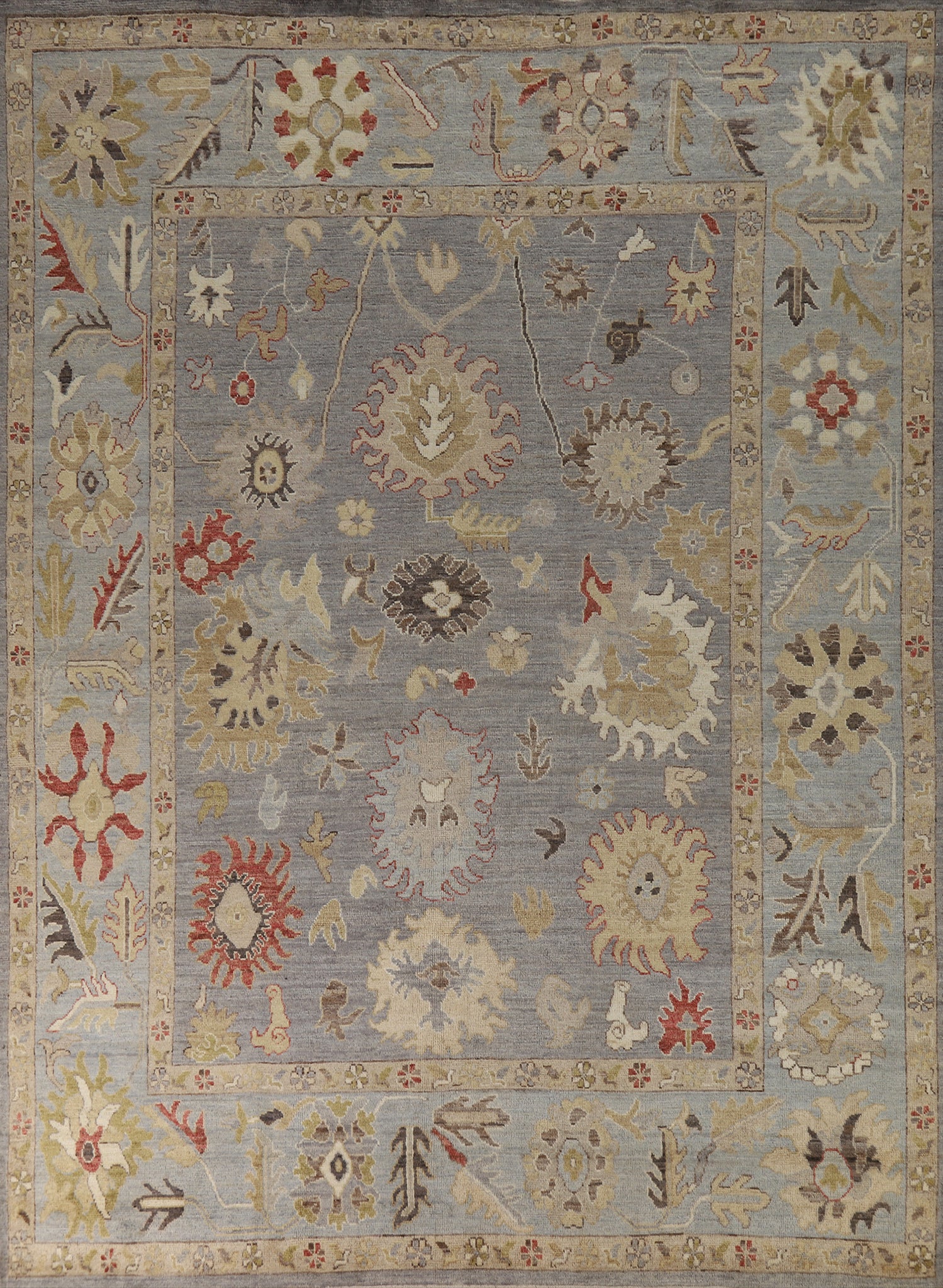 Vegetable Dye Oushak Turkish Area Rug 8x10