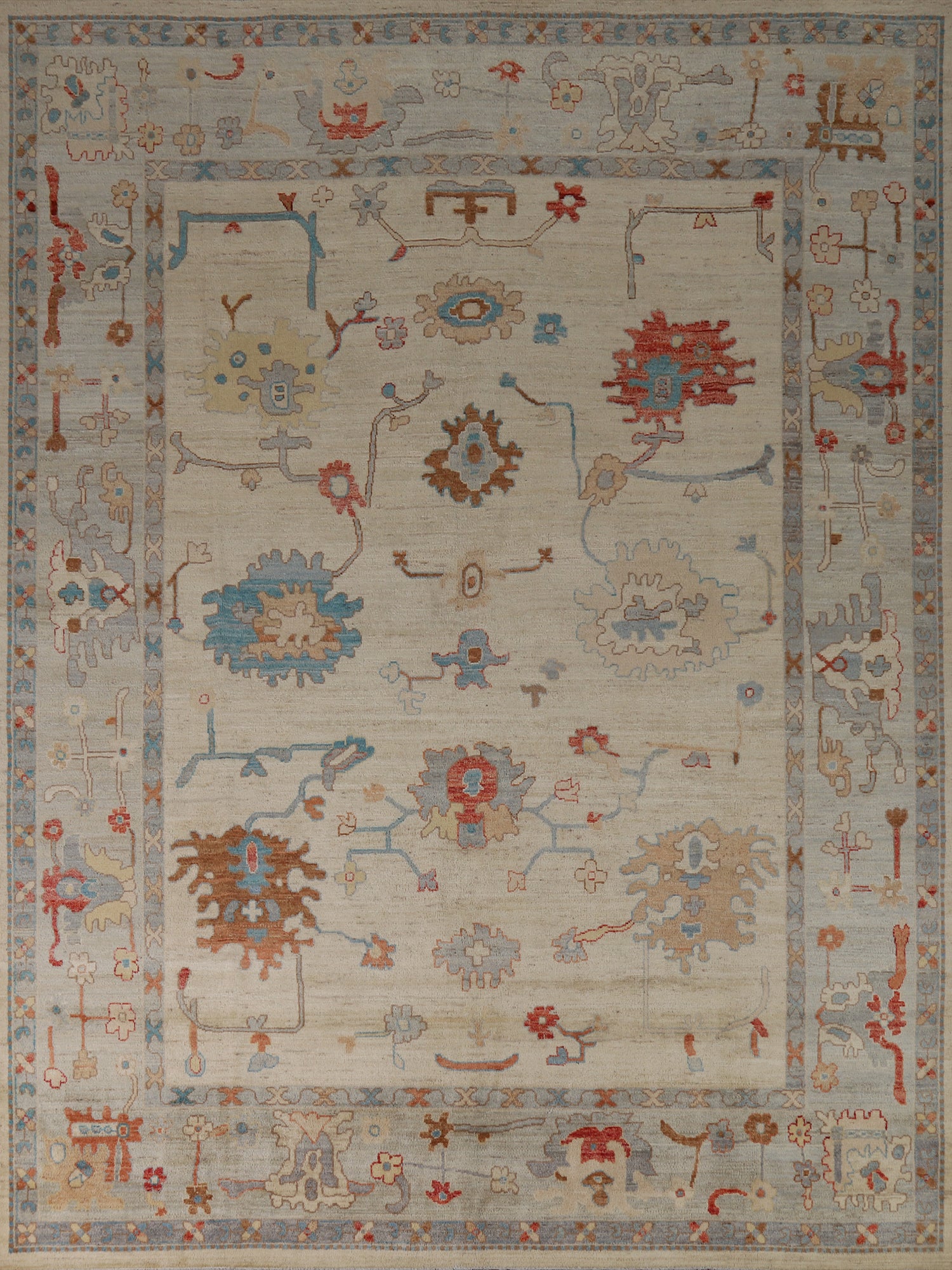 Vegetable Dye Oushak Turkish Area Rug 8x10