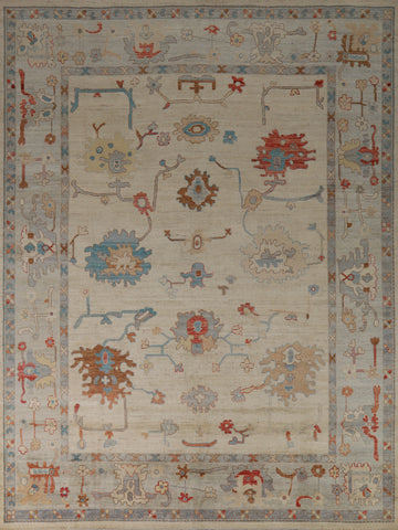 Vegetable Dye Oushak Turkish Area Rug 8x10