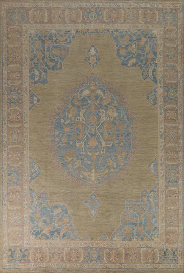 Vegetable Dye Oushak Turkish Area Rug 9x12