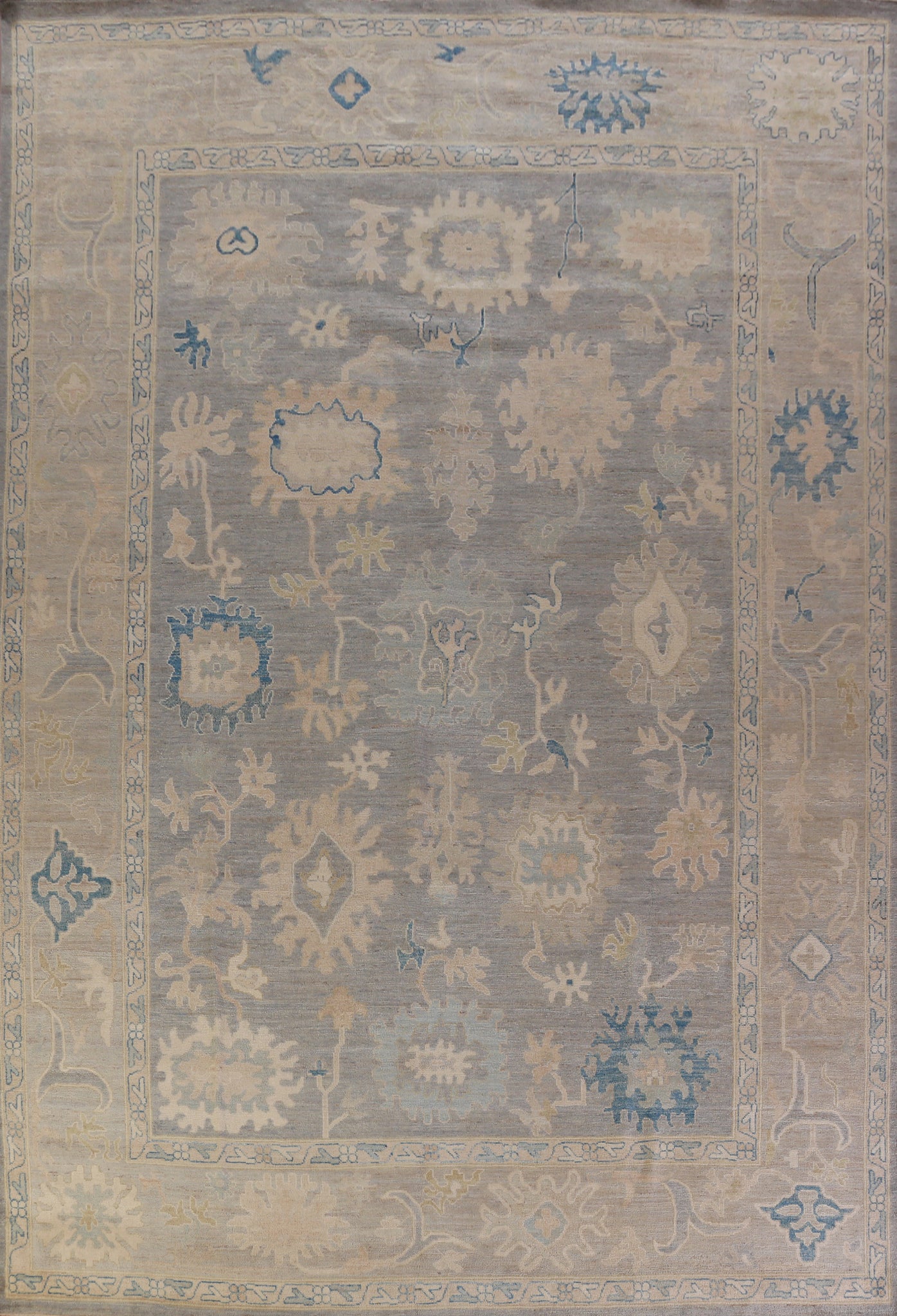 Vegetable Dye Oushak Turkish Large Rug 10x14