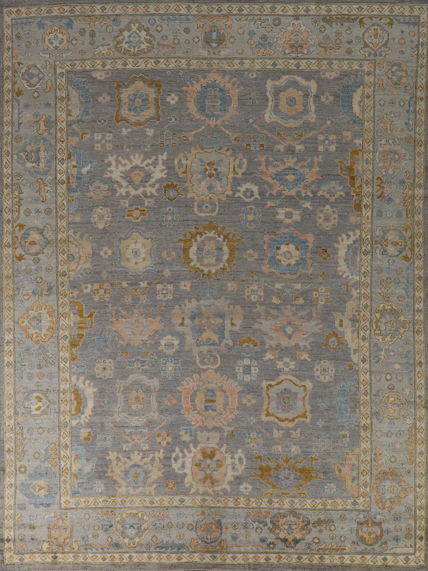 Vegetable Dye Oushak Turkish Area Rug 8x10