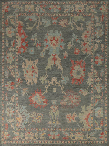 Vegetable Dye Oushak Turkish Area Rug 8x10