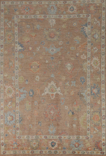 Vegetable Dye Oushak Turkish Area Rug 6x9