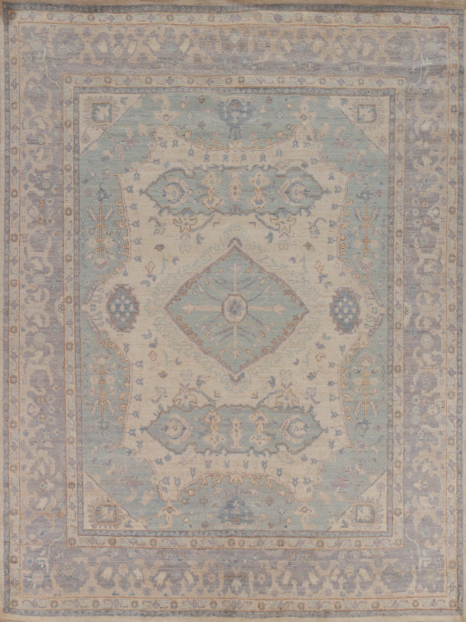 Vegetable Dye Oushak Turkish Area Rug 8x10