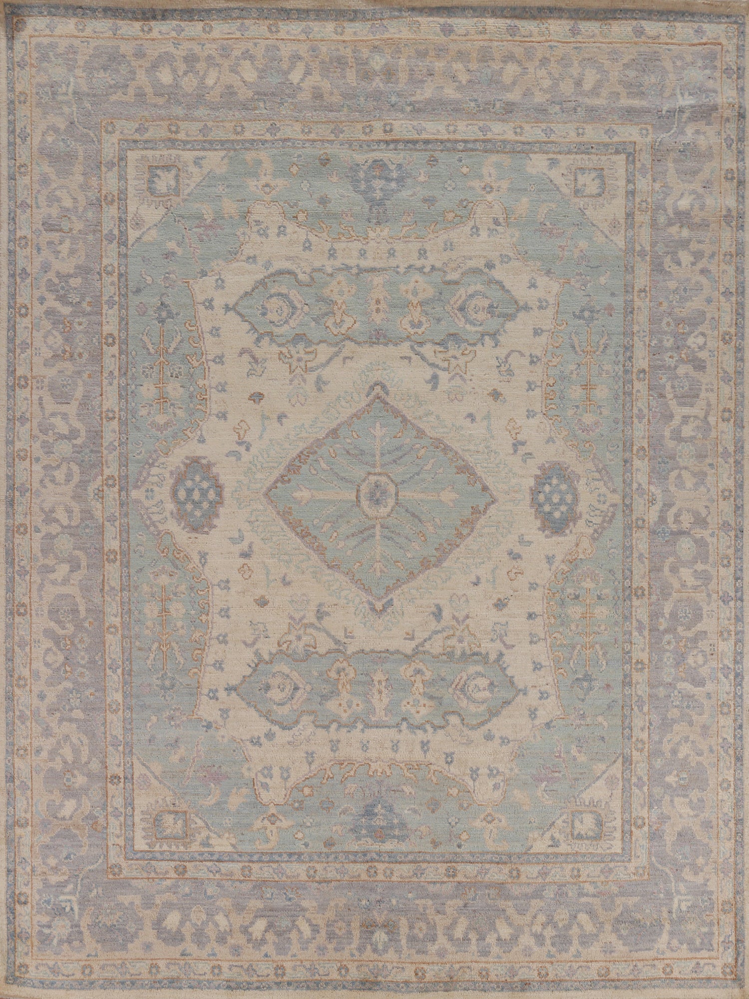 Vegetable Dye Oushak Turkish Area Rug 8x10