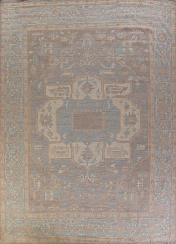 Vegetable Dye Oushak Turkish Large Rug 12x15