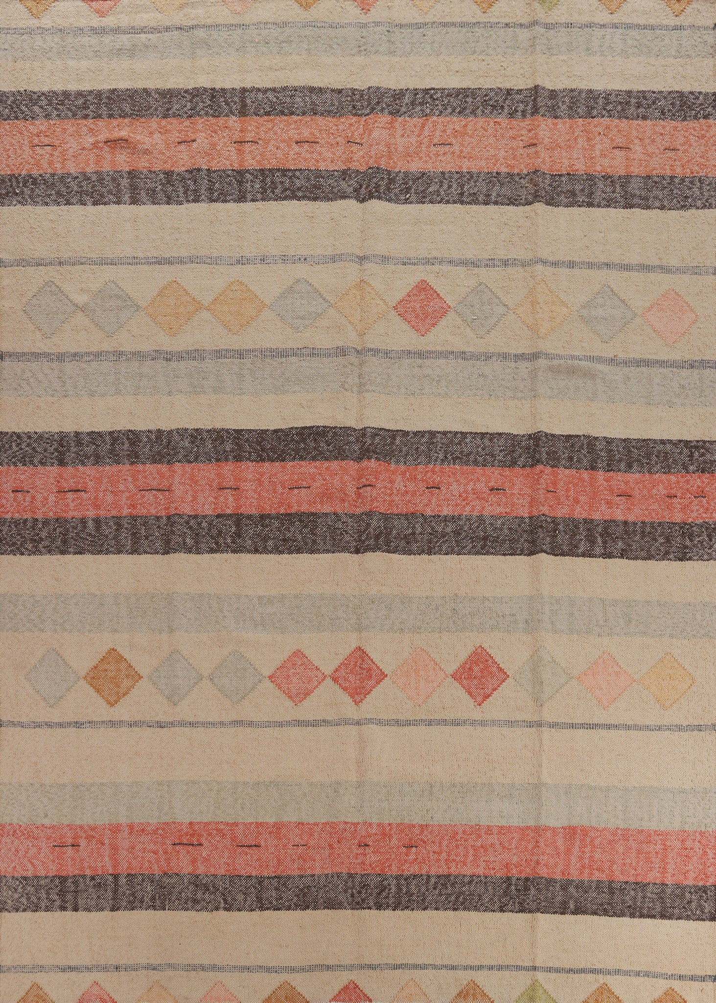 Vegetable Dye Contemporary Jute Kilim Turkish Area Rug 9x12