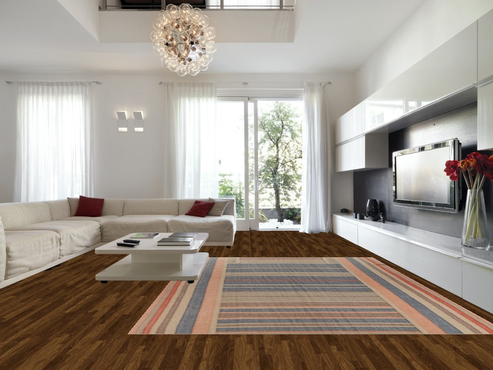 Earth Tone Modern Jute Kilim Turkish Area Rug 10x13