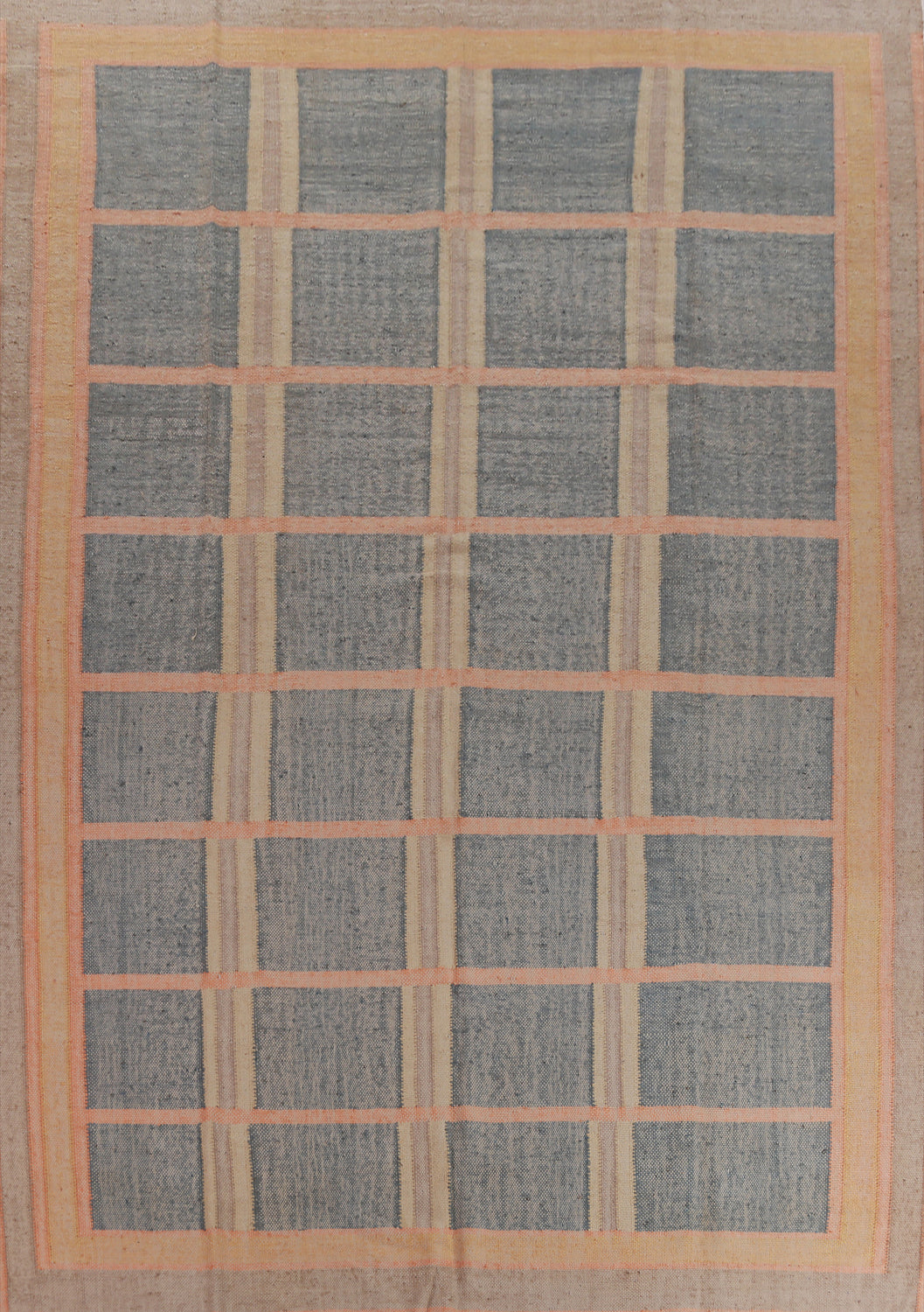 Vegetable Dye Modern Jute Kilim Turkish Area Rug 10x13