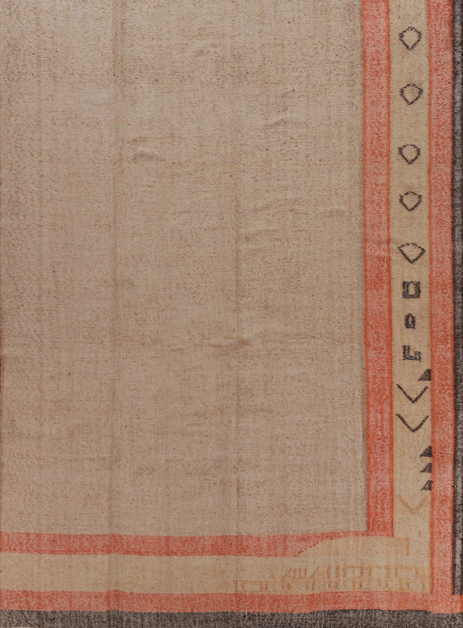 Earth Tone Jute Kilim Oriental Area Rug 10x11