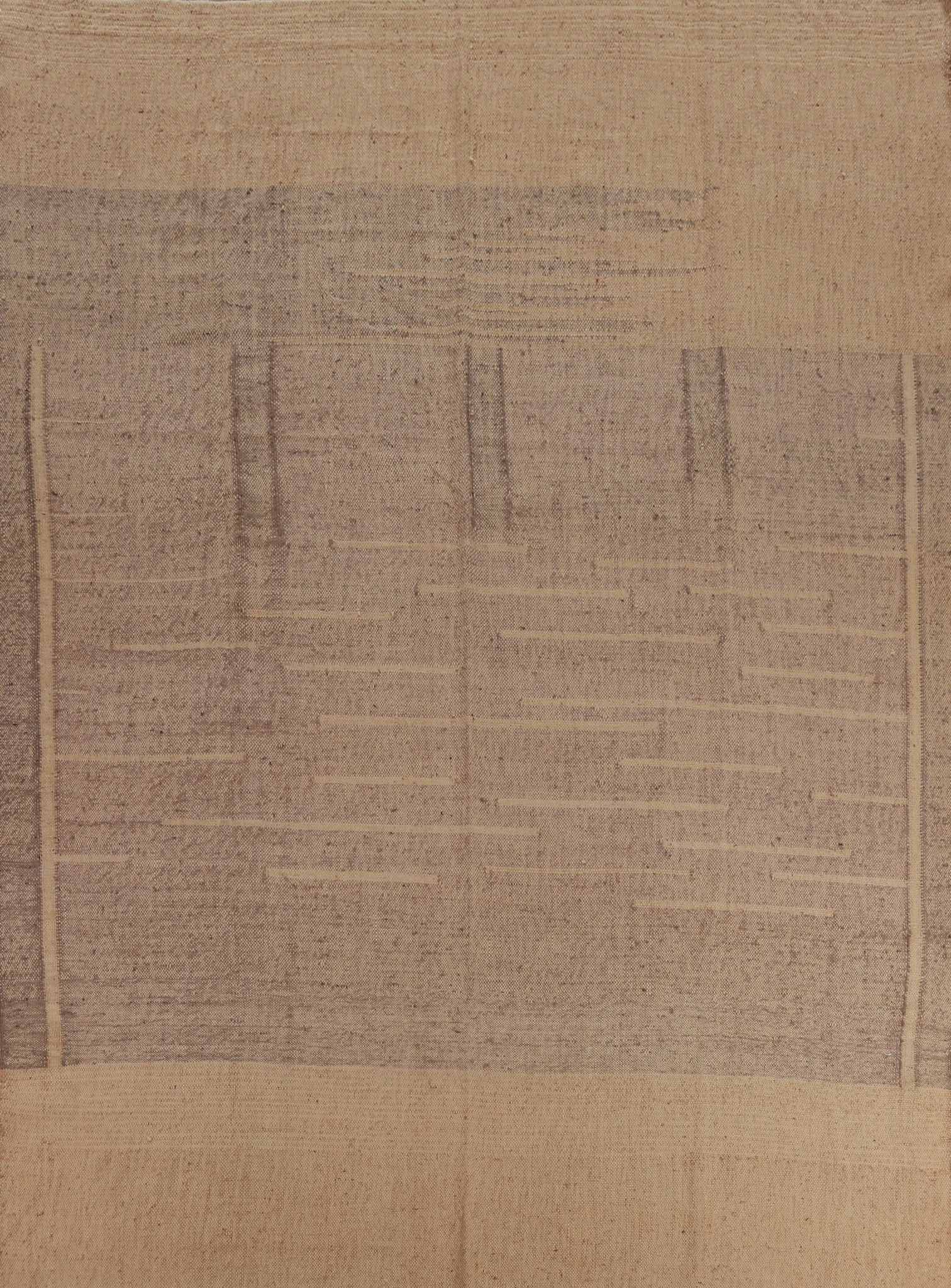 Earth Tone Jute Kilim Vegetable Dye Area Rug 9x11