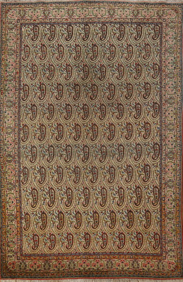 All-Over Paisley Kerman Persian Area Rug 7x10