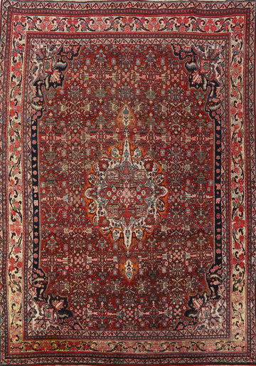 Antique Vegetable Dye Bidjar Persian Area Rug 9x12