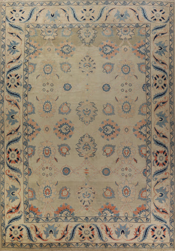 Vegetable Dye Floral Mahal Persian Large Rug 13x16