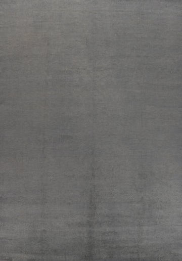 Contemporary Gray Wool Gabbeh Persian Area Rug 10x13