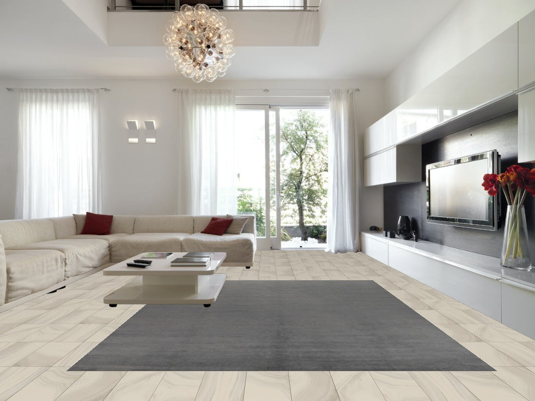 Contemporary Gray Wool Gabbeh Persian Area Rug 10x13