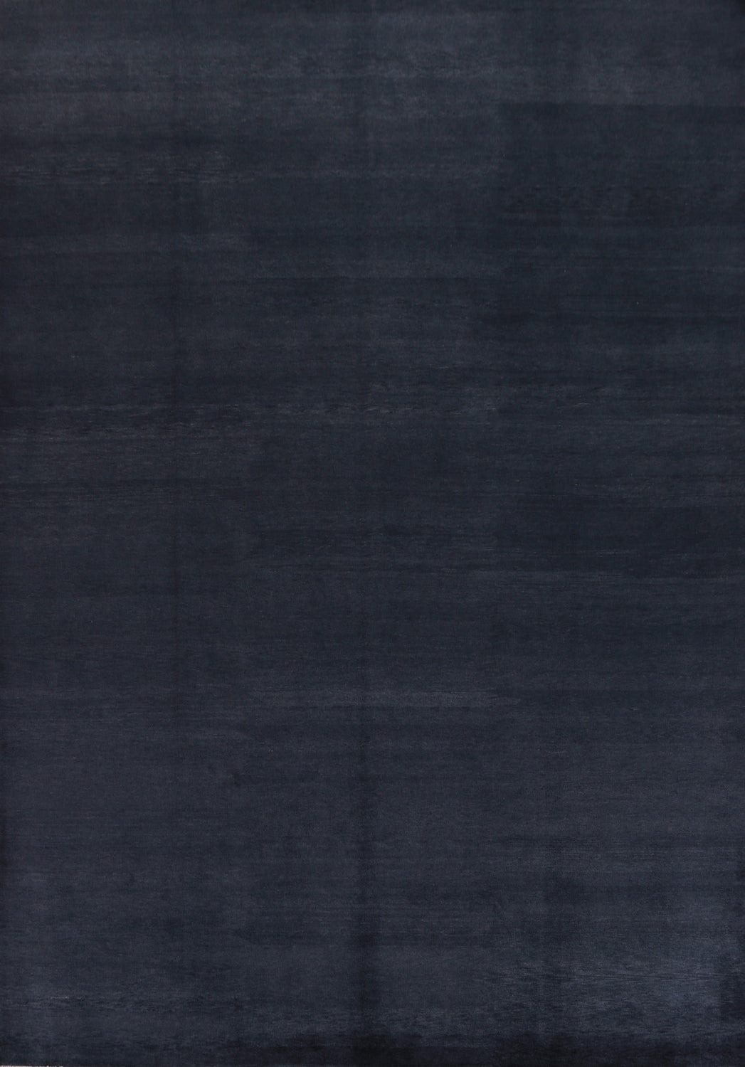 Navy Blue Modern Wool Solid Gabbeh Persian Area Rug 9x12
