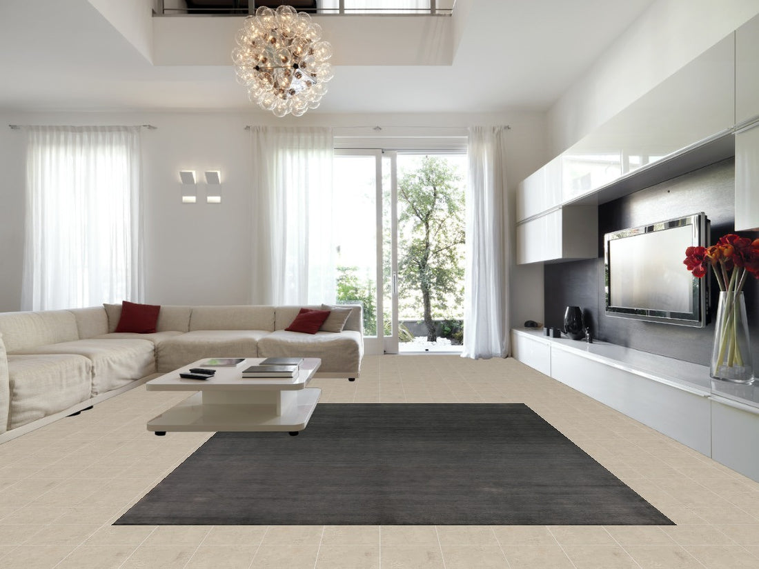 Modern Wool Solid Gabbeh Persian Area Rug 9x12