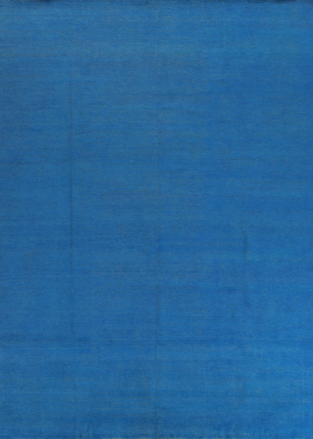 Modern Blue Solid Gabbeh Vegetable Dye Area Rug 9x12