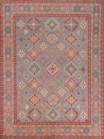 Geometric Wool Kazak Oriental Area Rug 8x10