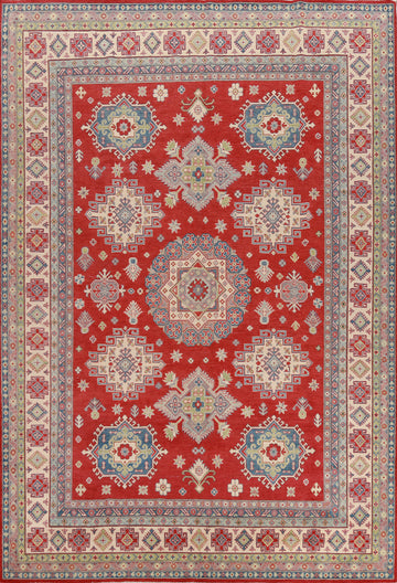 Vegetable Dye Red Kazak Oriental Area Rug 10x13