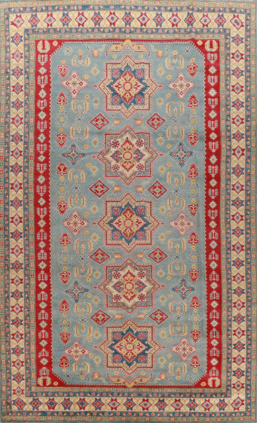Vegetable Dye Blue Kazak Oriental Large Rug 10x16