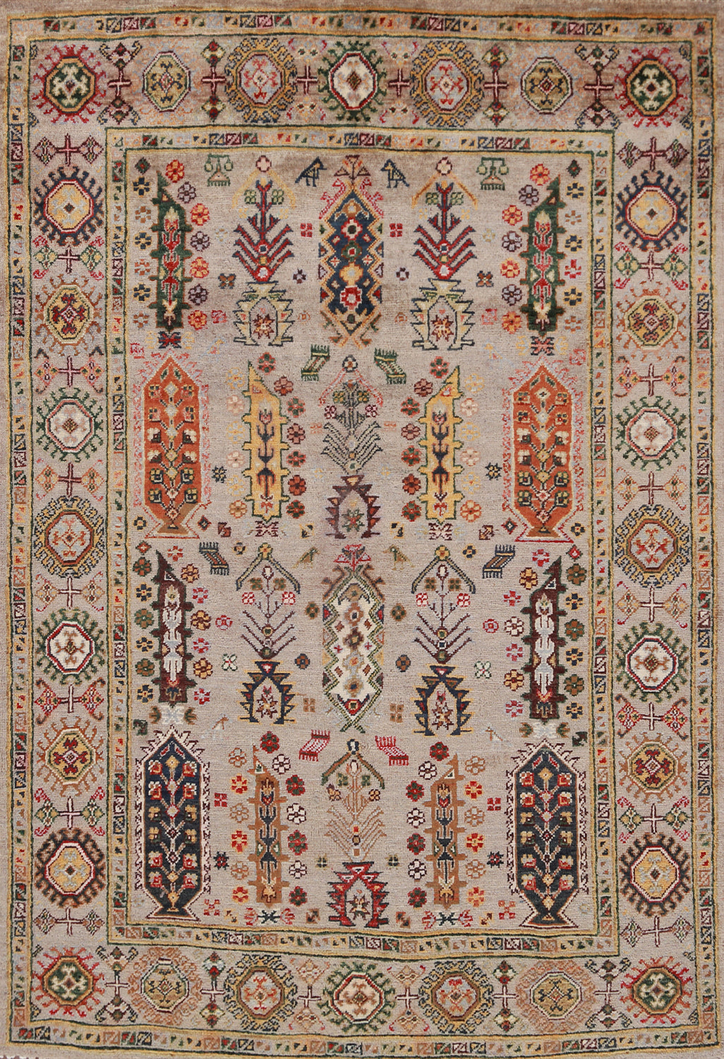Handmade Wool Kazak Oriental Rug 4x6