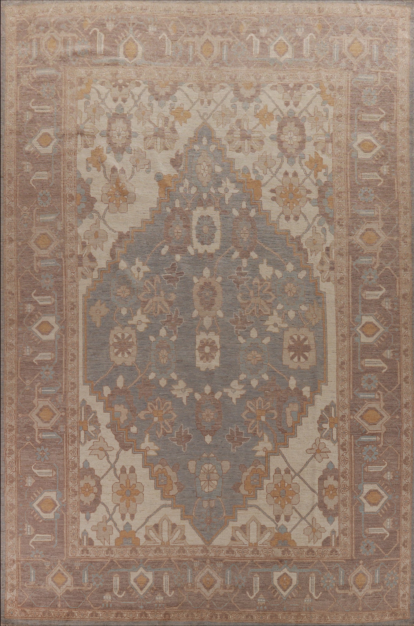 Vegetable Dye Oushak Oriental Large Rug 10x14