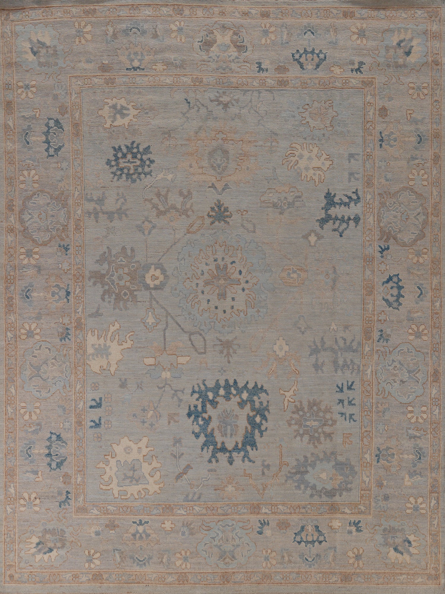 Vegetable Dye Oushak Turkish Area Rug 8x10