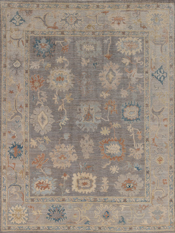 Vegetable Dye Floral Oushak Oriental Area Rug 8x10