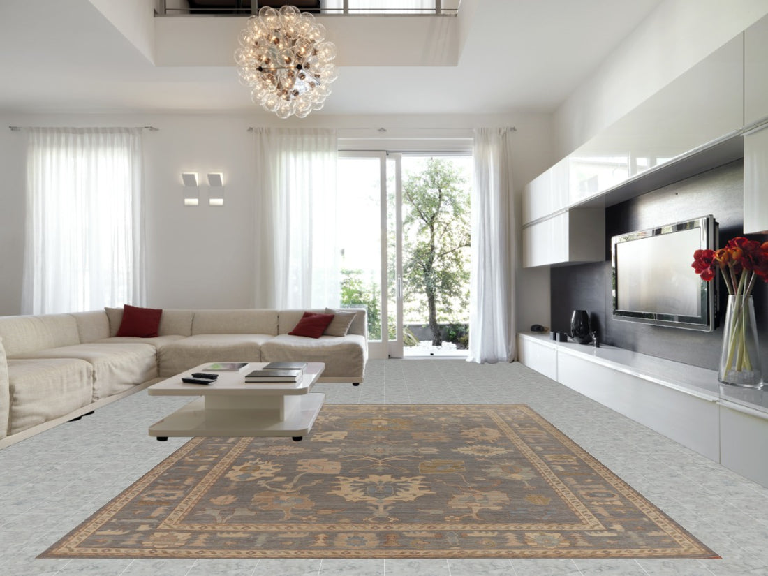 Vegetable Dye Wool Oushak Turkish Large Rug 10x14