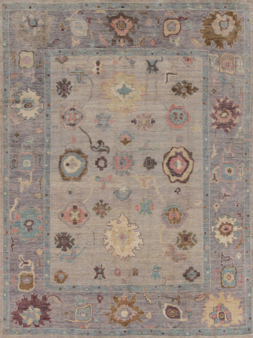 Vegetable Dye Floral Oushak Oriental Area Rug 8x10